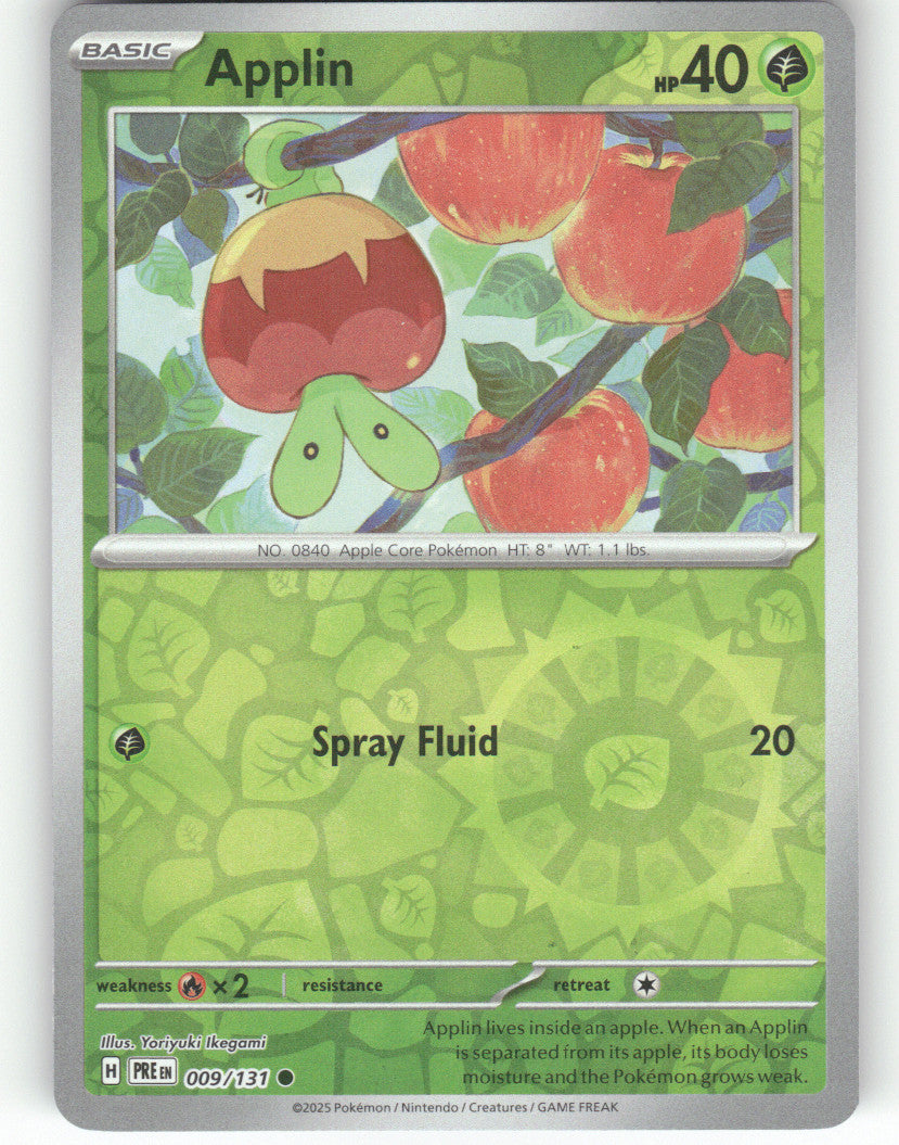 Applin Reverse Holo Common SV: Prismatic Evolutions 009/131 NM