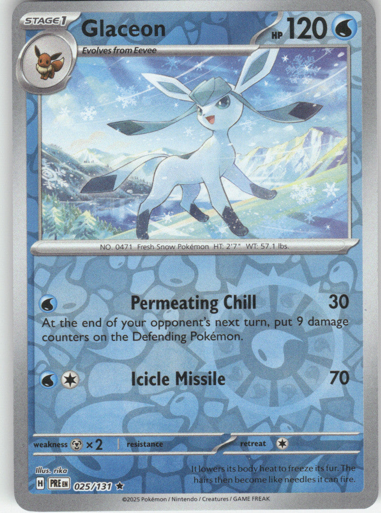 Glaceon Reverse Holo Uncommon SV06: Twilight Masquerade 054/167 NM
