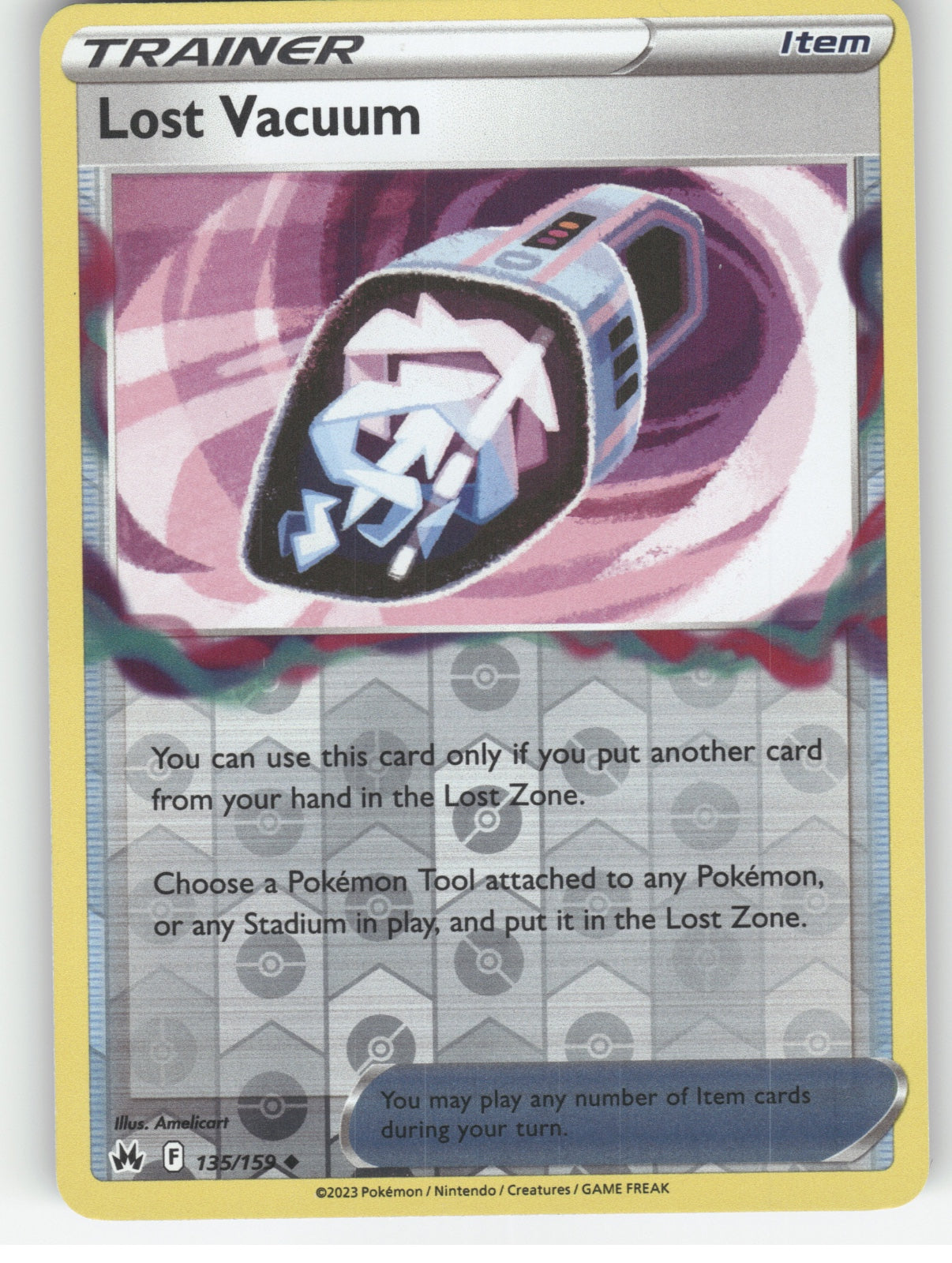 Lost Vacuum Reverse Holo Uncommon SWSH: Crown Zenith 135/159 NM