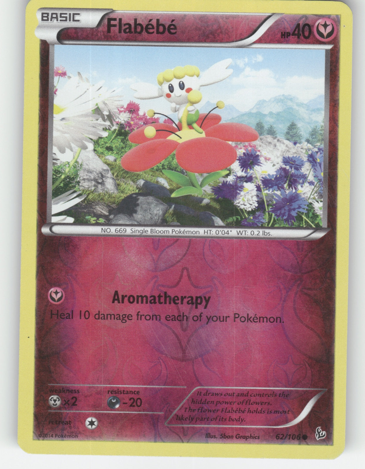 Flabebe (62) Reverse Holo Common XY - Flashfire 62/106 NM
