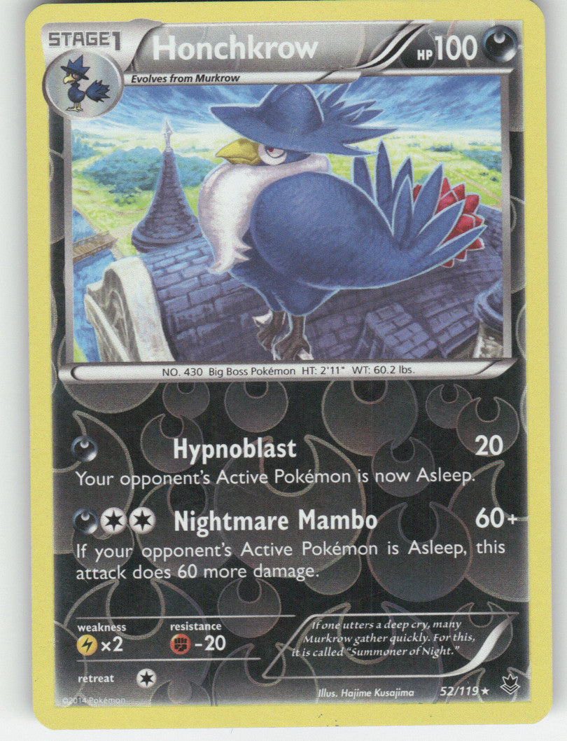 Honchkrow Reverse Holo Rare XY - Phantom Forces 52/119 NM