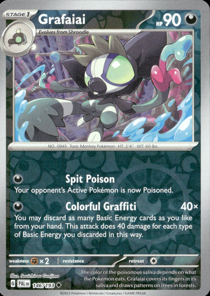 Grafaiai Reverse Holo Uncommon SV02: Paldea Evolved 146/193 NM