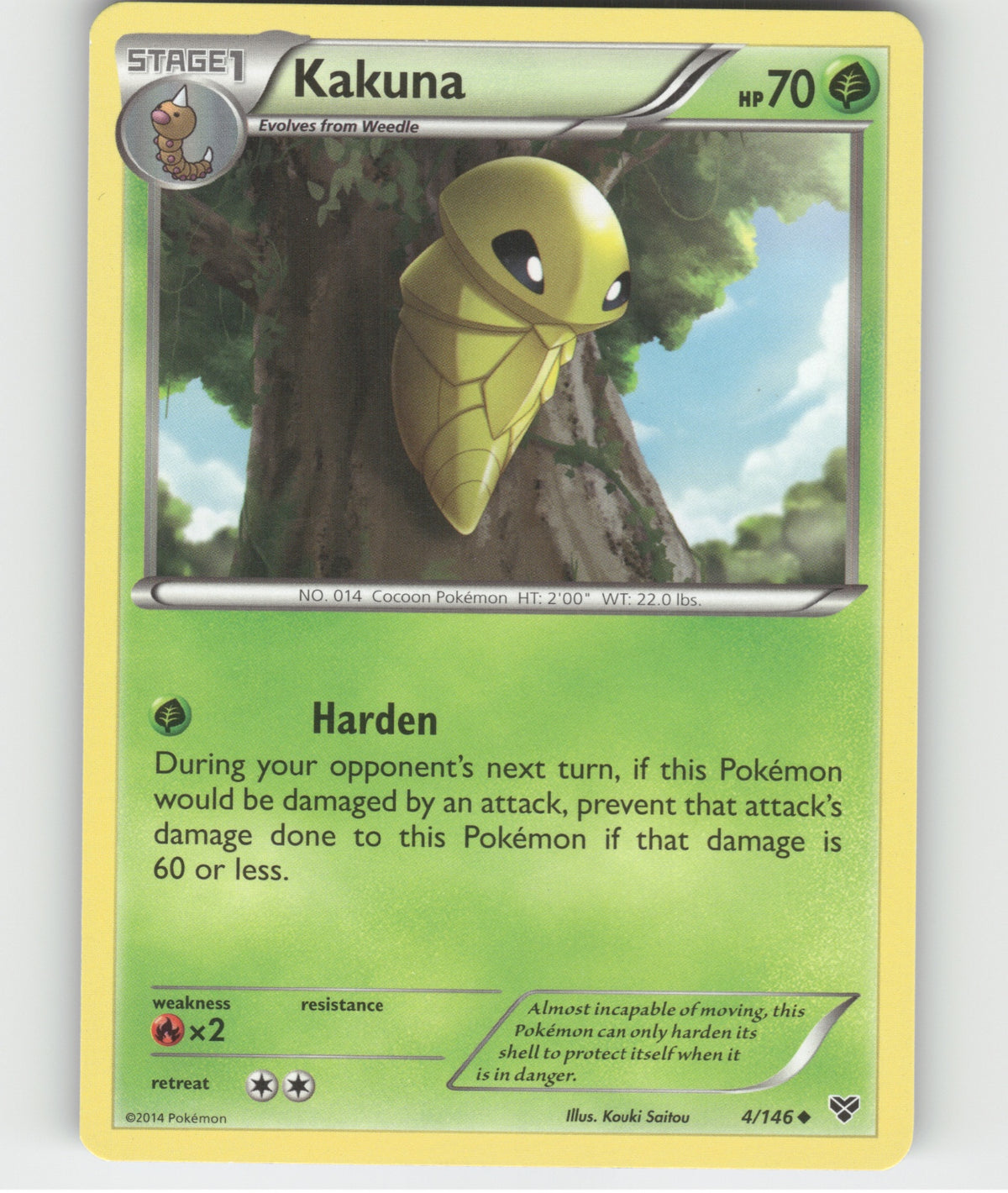 Kakuna Uncommon XY Base Set 4/146 LP