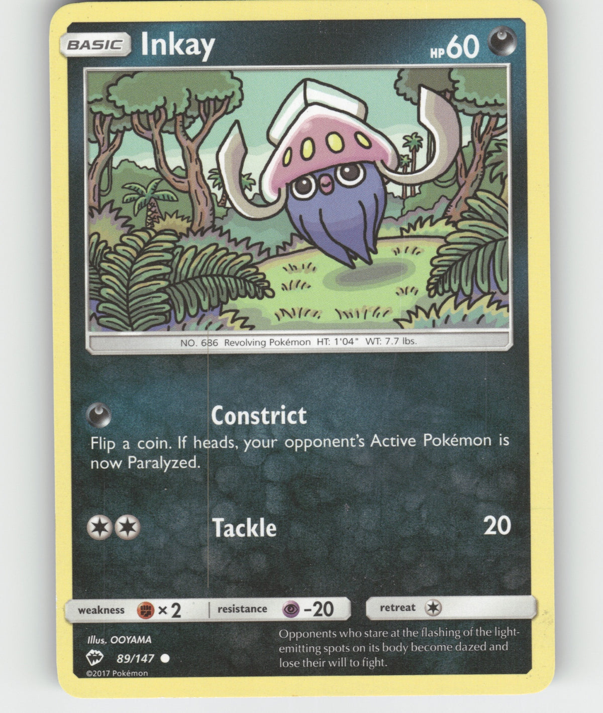 Inkay Common SM - Burning Shadows 89/147 NM