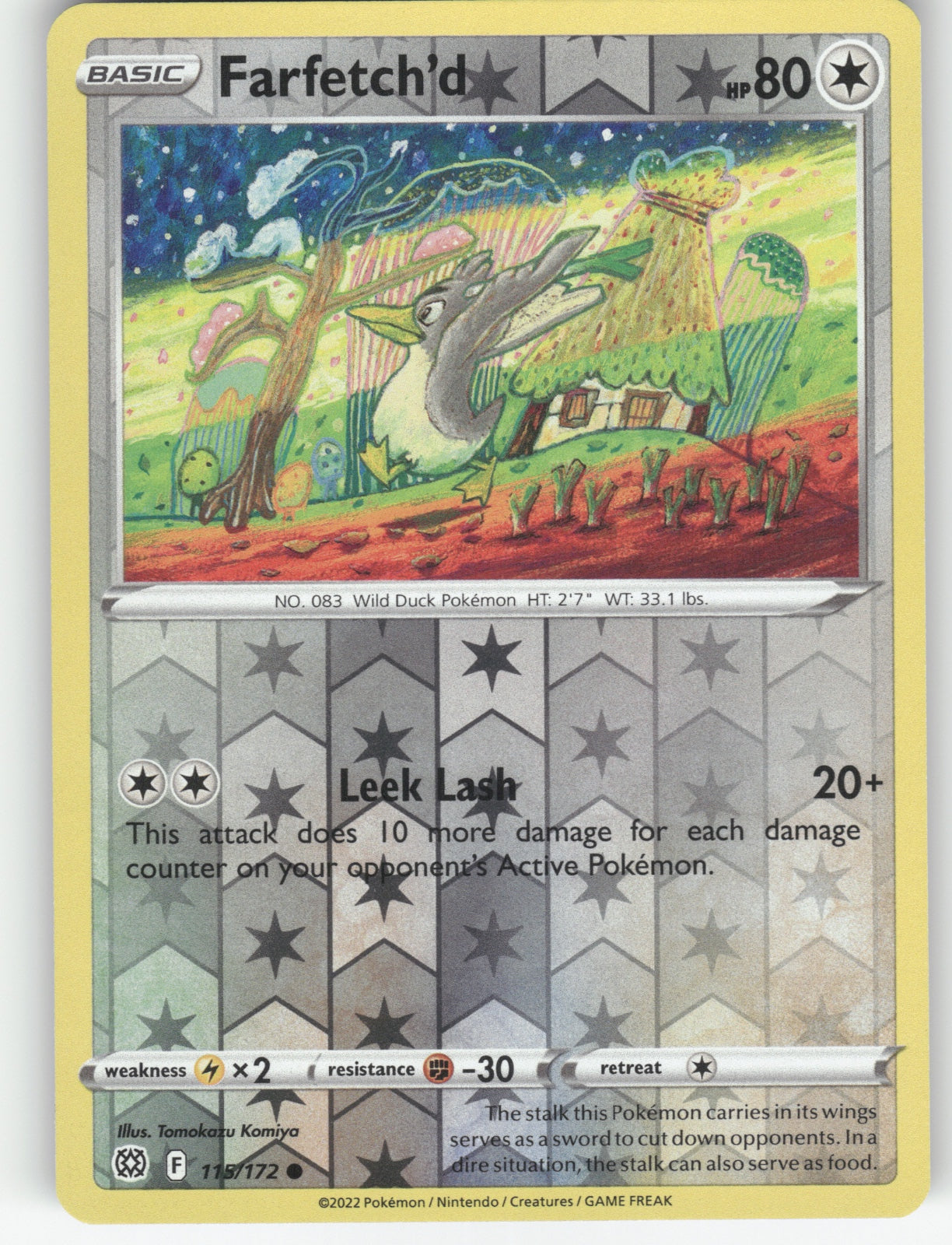 Farfetch'd Reverse Holo Common SWSH09: Brilliant Stars 115/172 NM