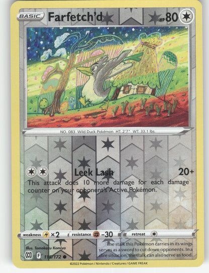 Farfetch'd Reverse Holo Common SWSH09: Brilliant Stars 115/172 NM