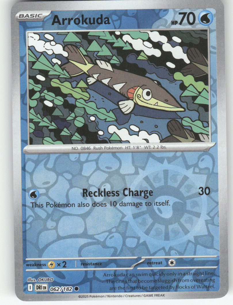 Arrokuda Reverse Holo Common SV10: Destined Rivals 062/182 NM
