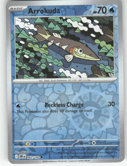 Arrokuda Reverse Holo Common SV10: Destined Rivals 062/182 NM