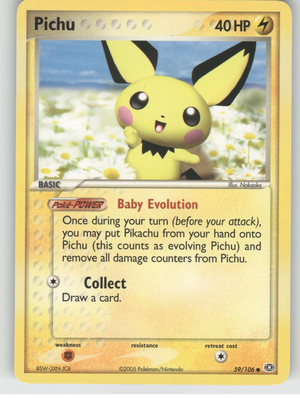 Pichu Common EX Emerald 59/106 NM