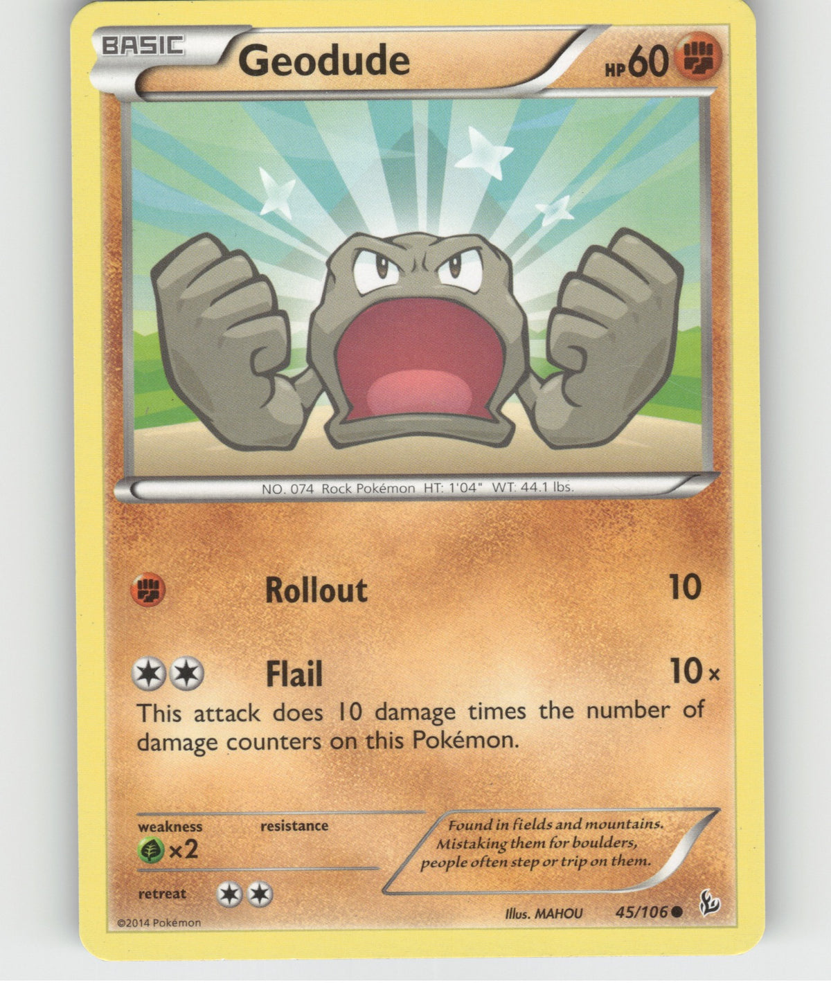 Geodude Common XY - Flashfire 45/106 NM