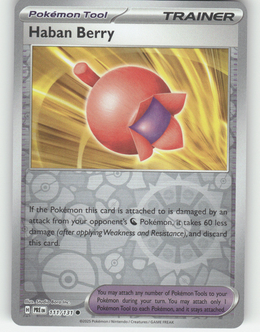 Haban Berry Reverse Holo Common SV: Prismatic Evolutions 111/131 NM