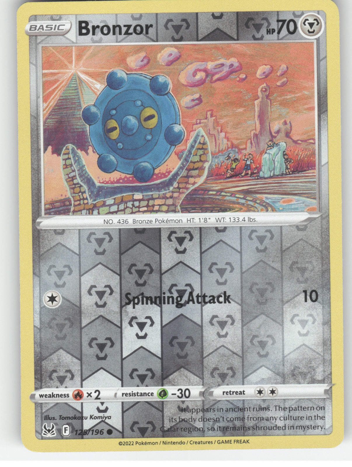 Bronzor Reverse Holo Common SWSH11: Lost Origin 125/196 NM