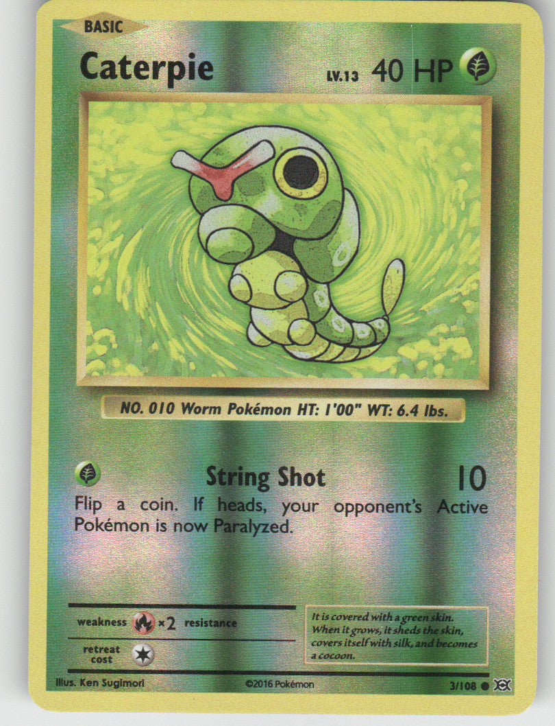 Caterpie Reverse Holo Common XY - Evolutions 3/108 NM