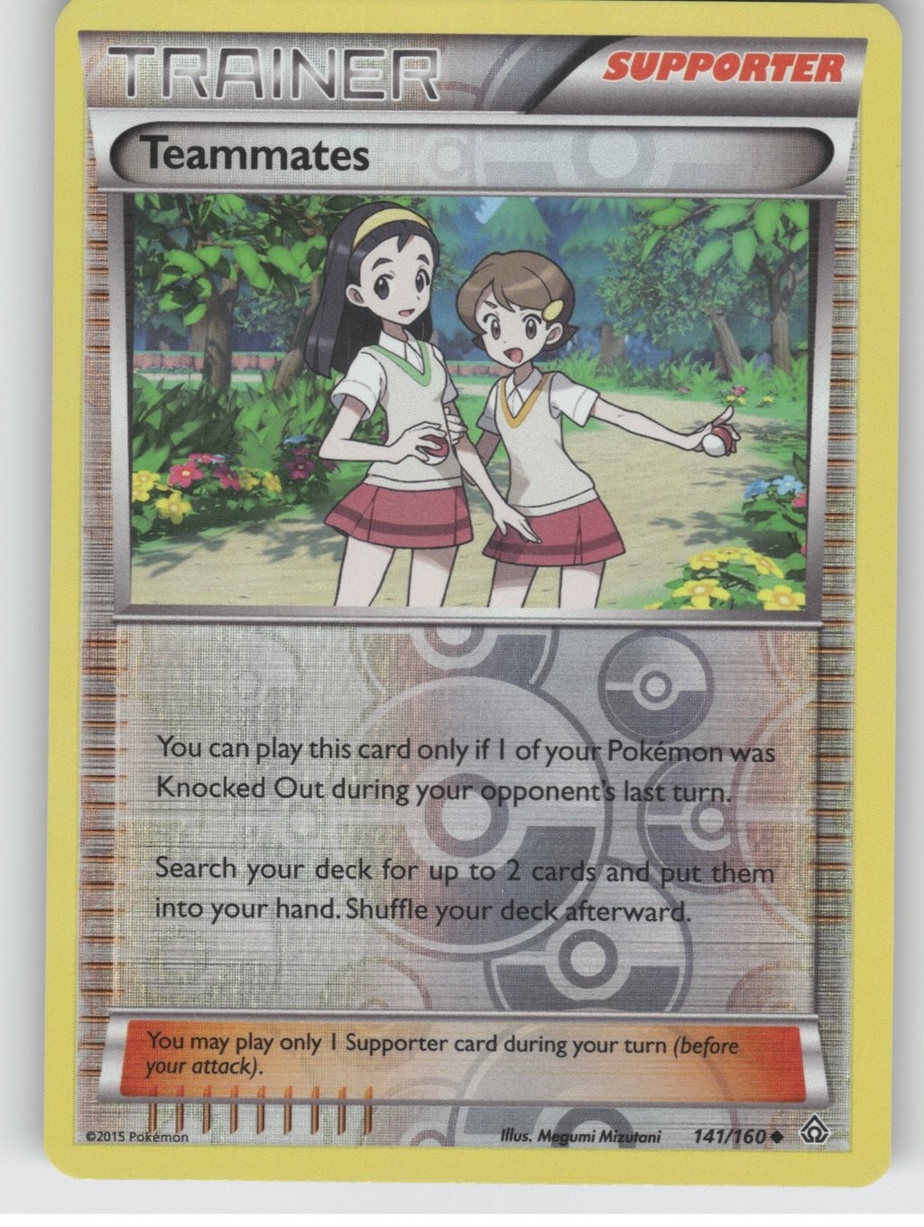 Teammates Reverse Holo Uncommon XY - Primal Clash 141/160 NM