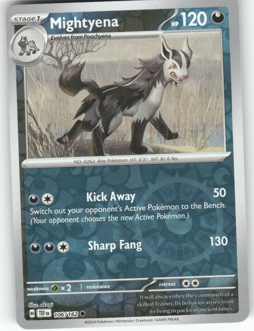 Mightyena Reverse Holo Common SV05: Temporal Forces 106/162 NM