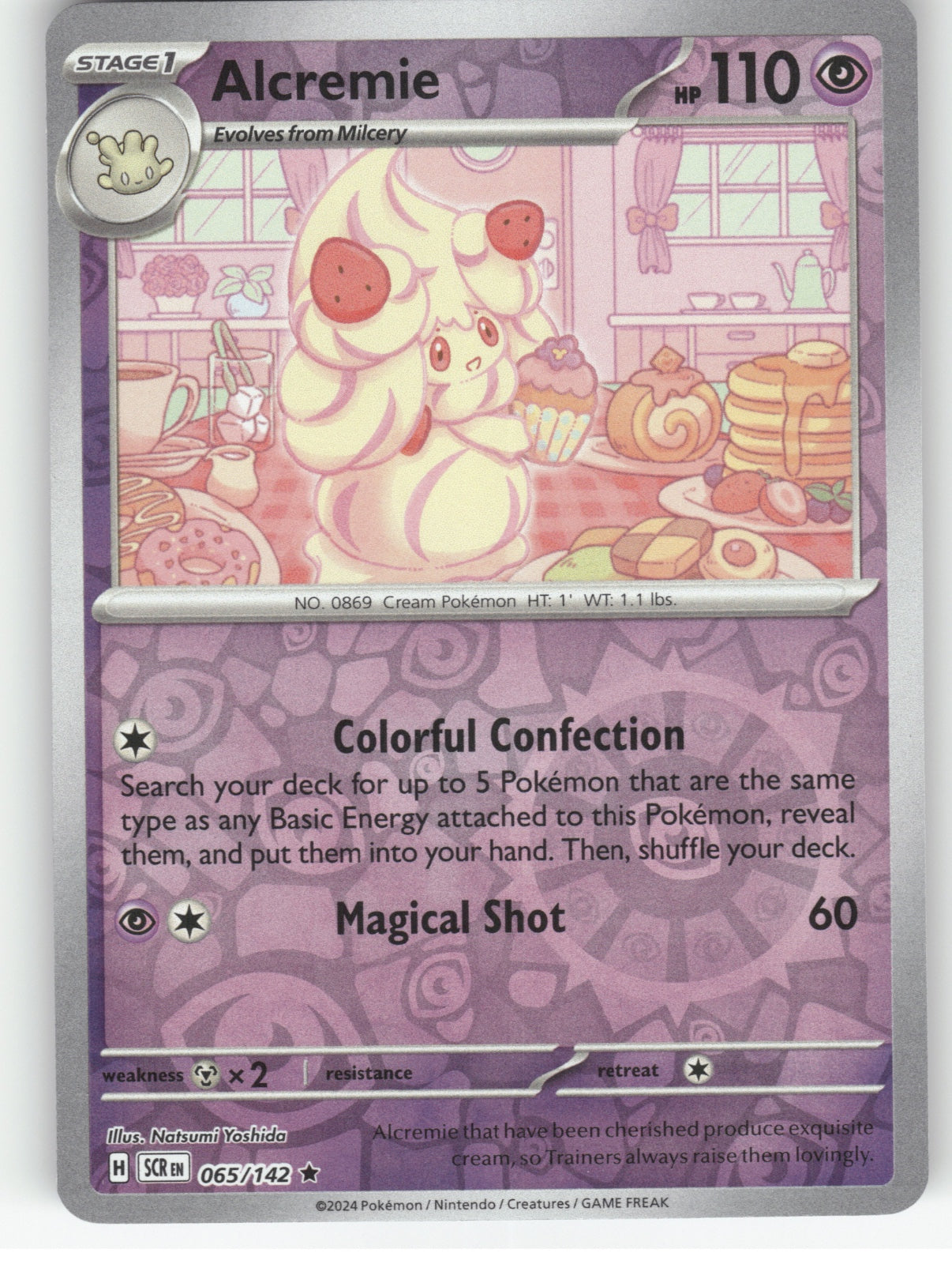 Alcremie Reverse Holo Rare SV07: Stellar Crown 065/142 NM