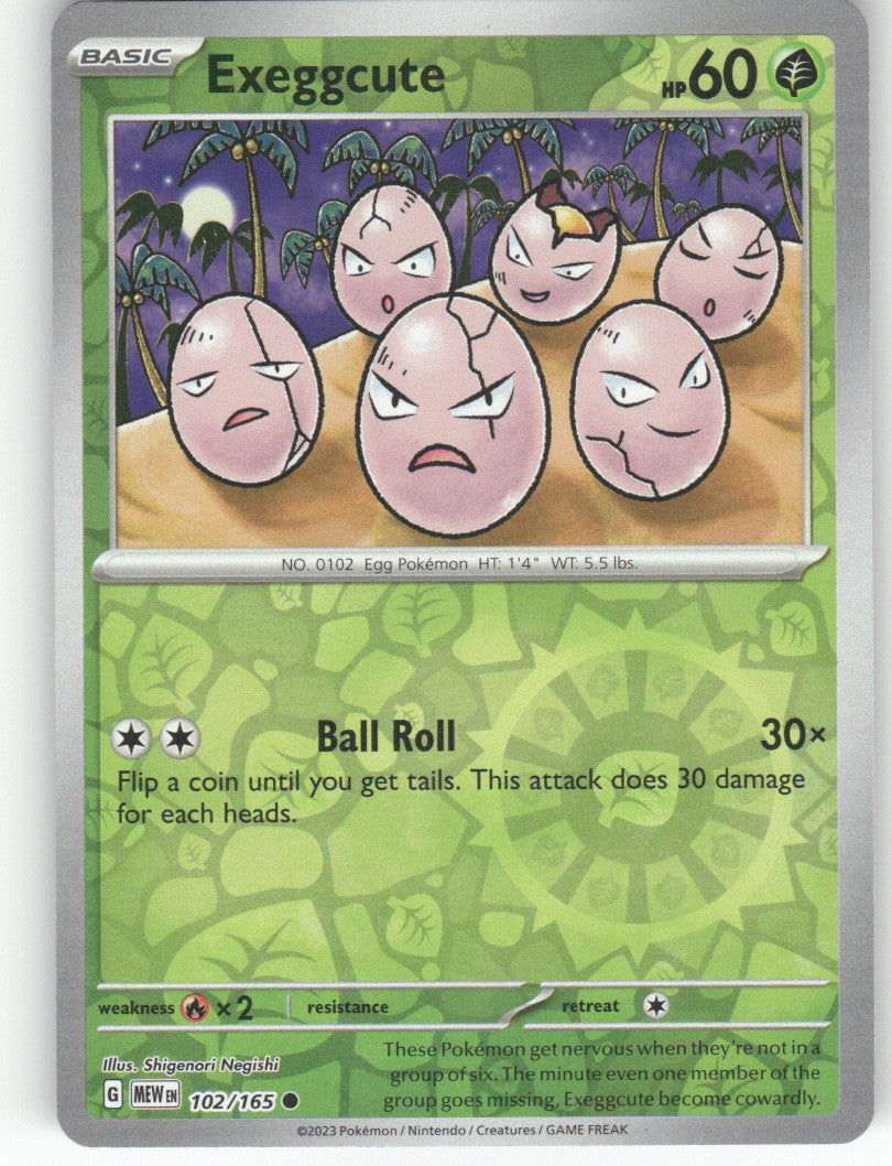 Exeggcute Reverse Holo Common SV: Scarlet & Violet 151 102/165 NM