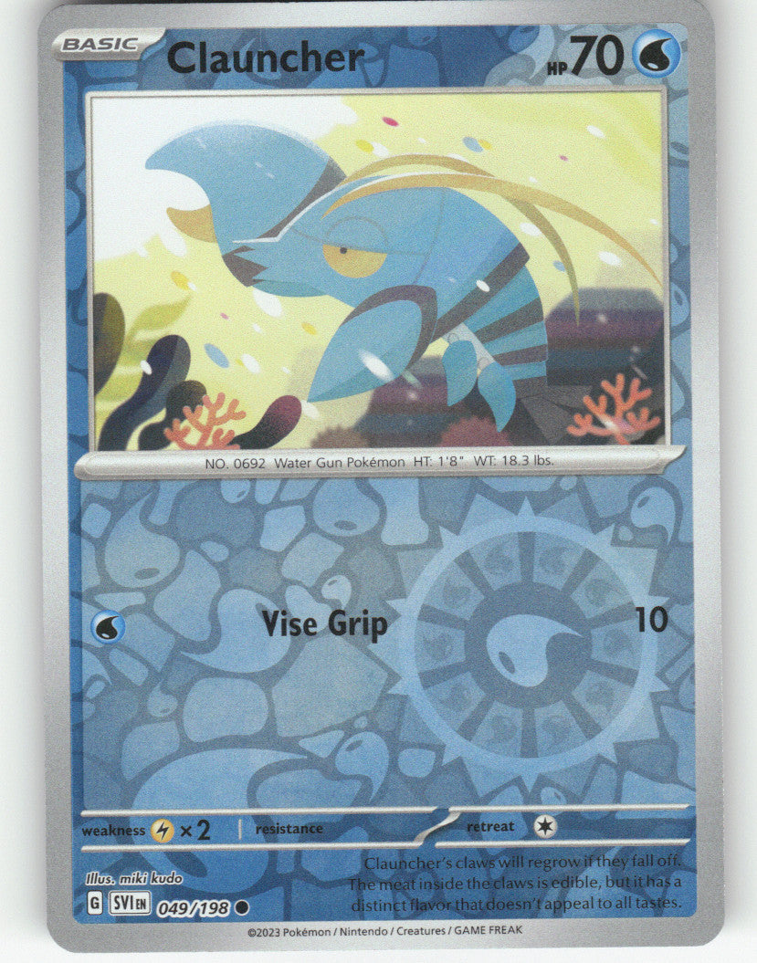 Clauncher Reverse Holo Common SV01: Scarlet & Violet Base Set 049/198 NM