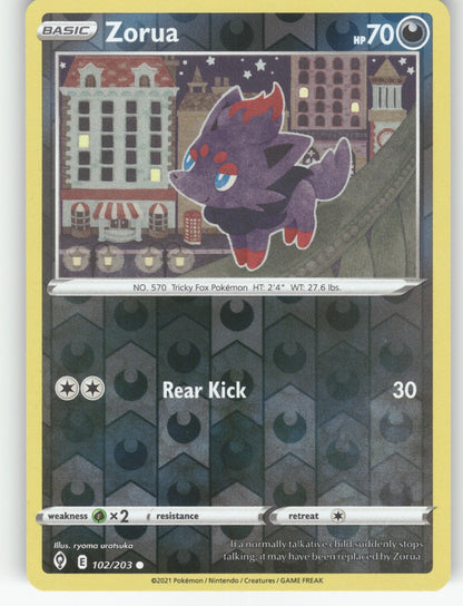 Zorua Reverse Holo Common SWSH07: Evolving Skies 102/203 NM