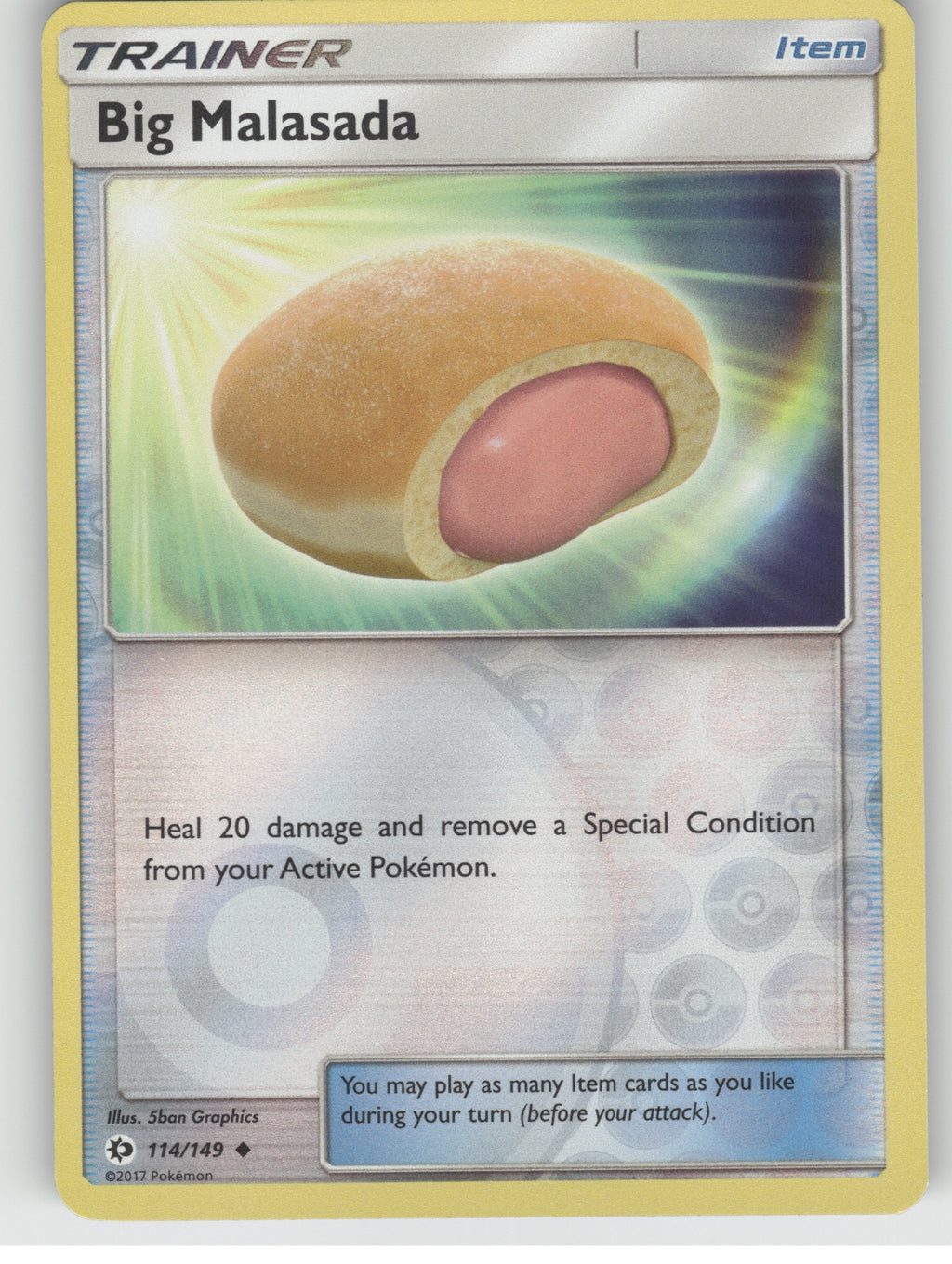 Big Malasada Reverse Holo Uncommon SM Base Set 114/149 NM