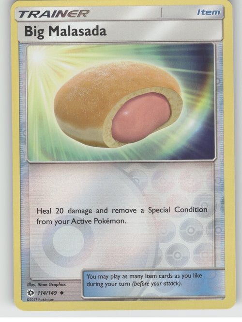 Big Malasada Reverse Holo Uncommon SM Base Set 114/149 NM