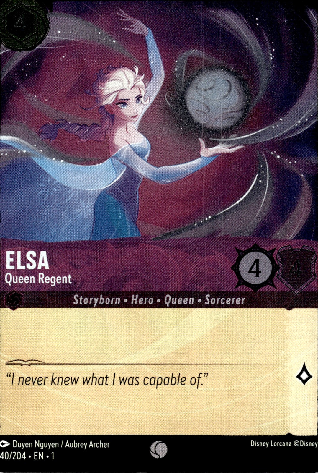 Elsa - Queen Regent Cold Foil Common The First Chapter 40/204 NM