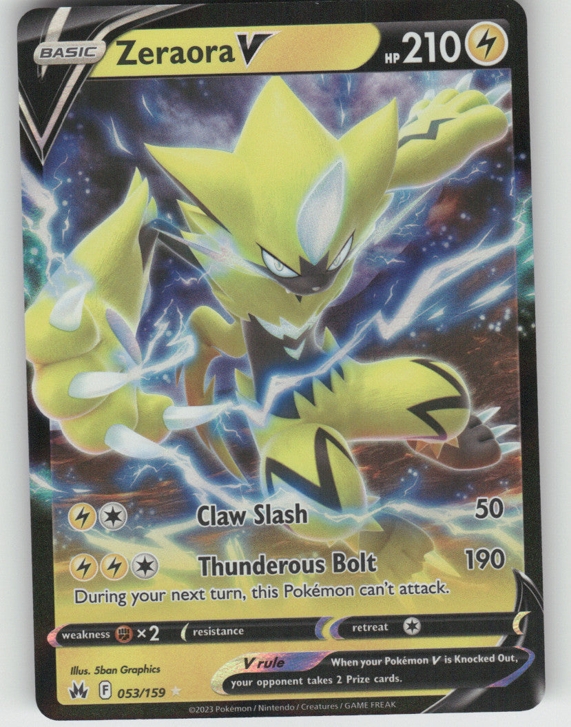 Zeraora V Holo Ultra Rare SWSH: Crown Zenith 053/159 NM