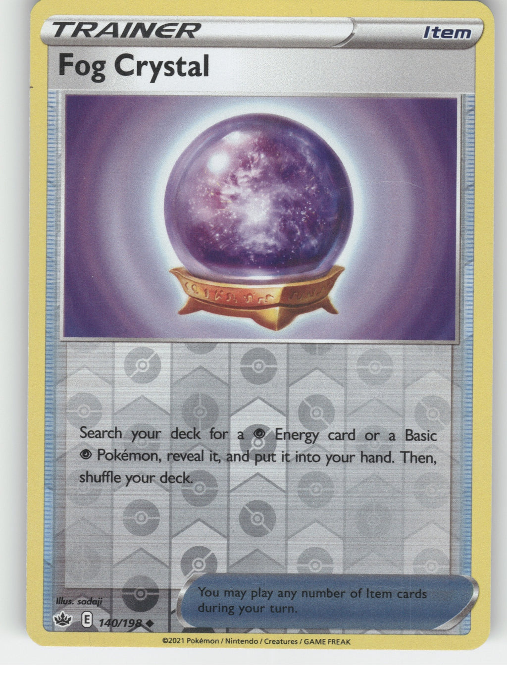 Fog Crystal Reverse Holo Uncommon SWSH06: Chilling Reign 140/198 NM