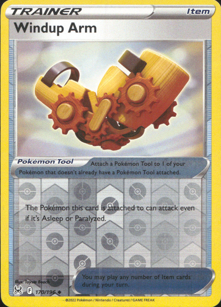 Windup Arm Reverse Holo Uncommon SWSH11: Lost Origin 170/196 NM
