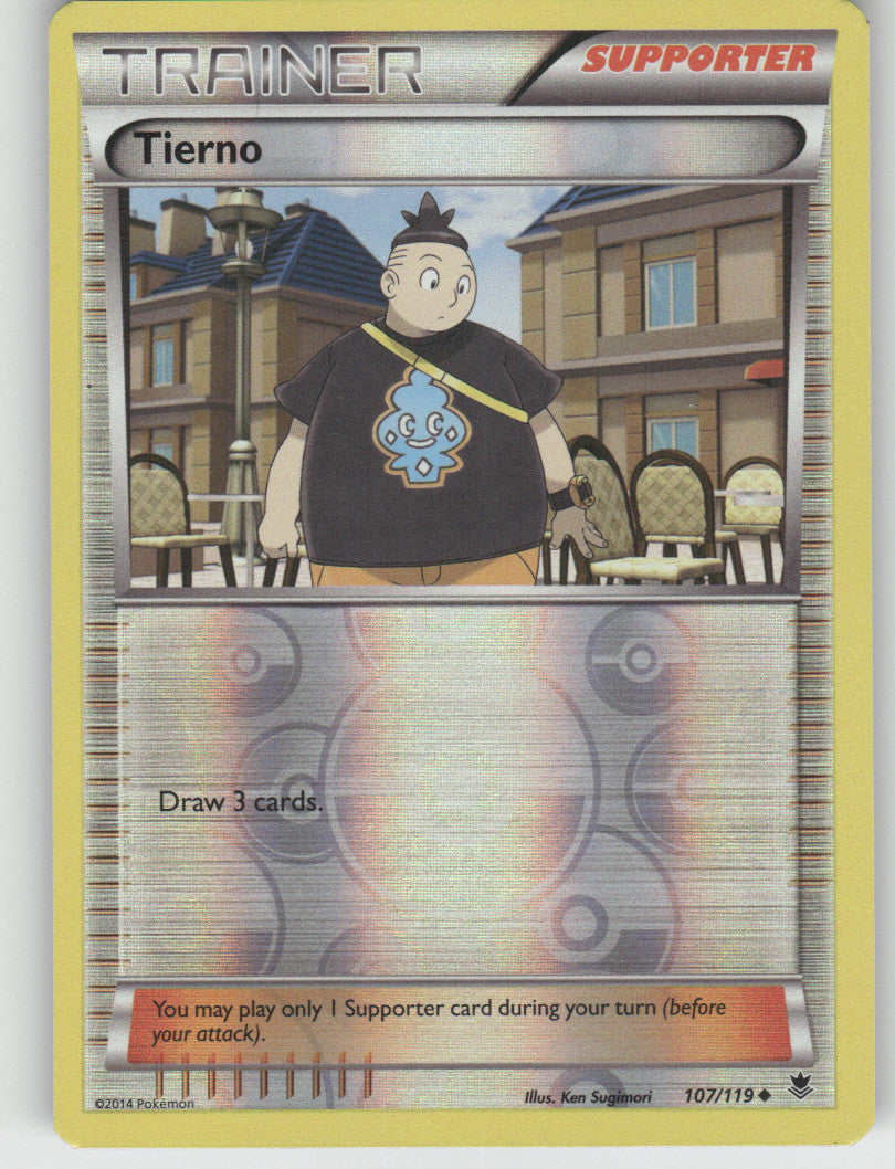 Tierno Reverse Holo Uncommon XY - Phantom Forces 107/119 NM
