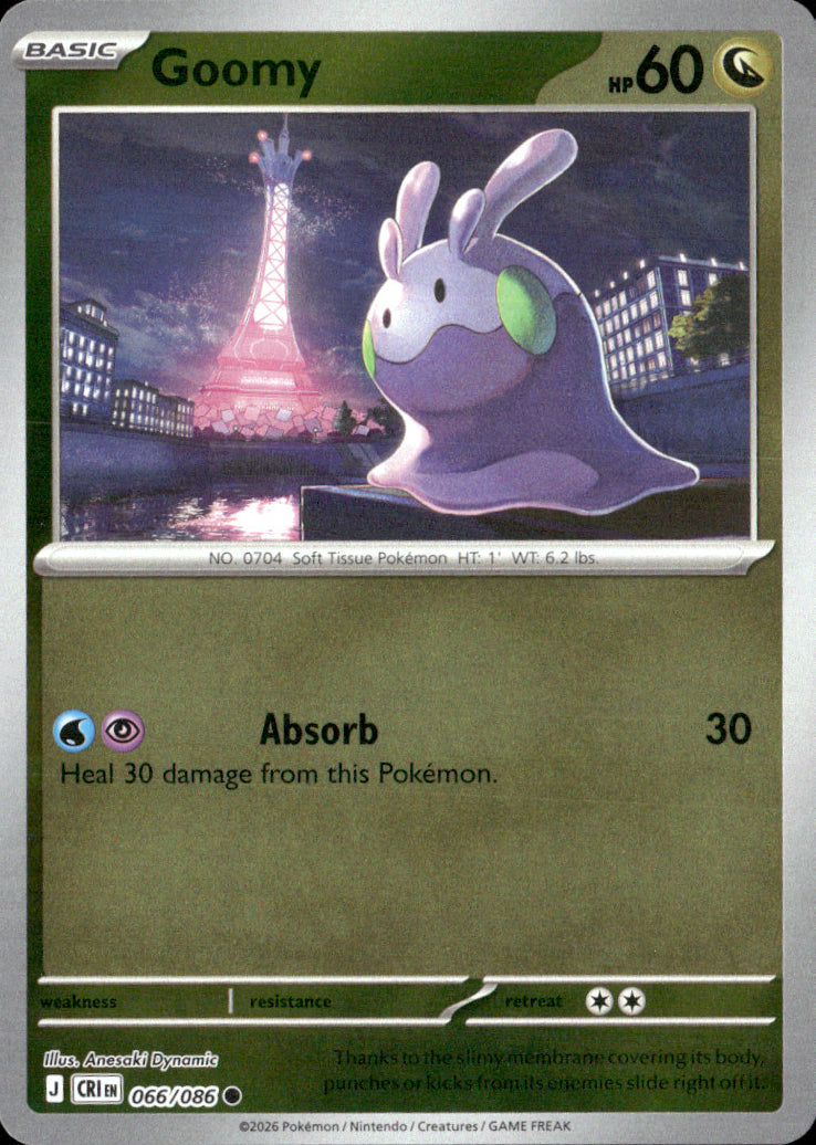 Goomy Reverse Holo Common ME04: Chaos Rising 066/086 NM