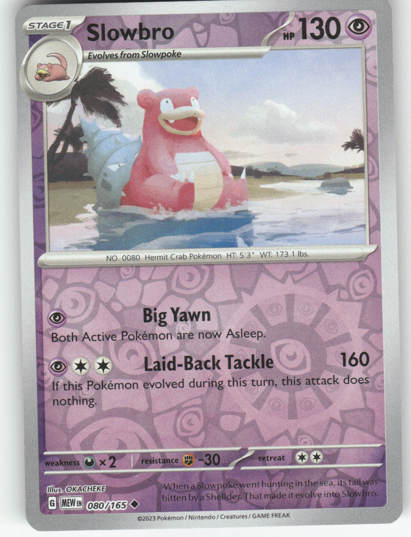 Slowbro Reverse Holo Uncommon SV: Scarlet & Violet 151 080/165 NM