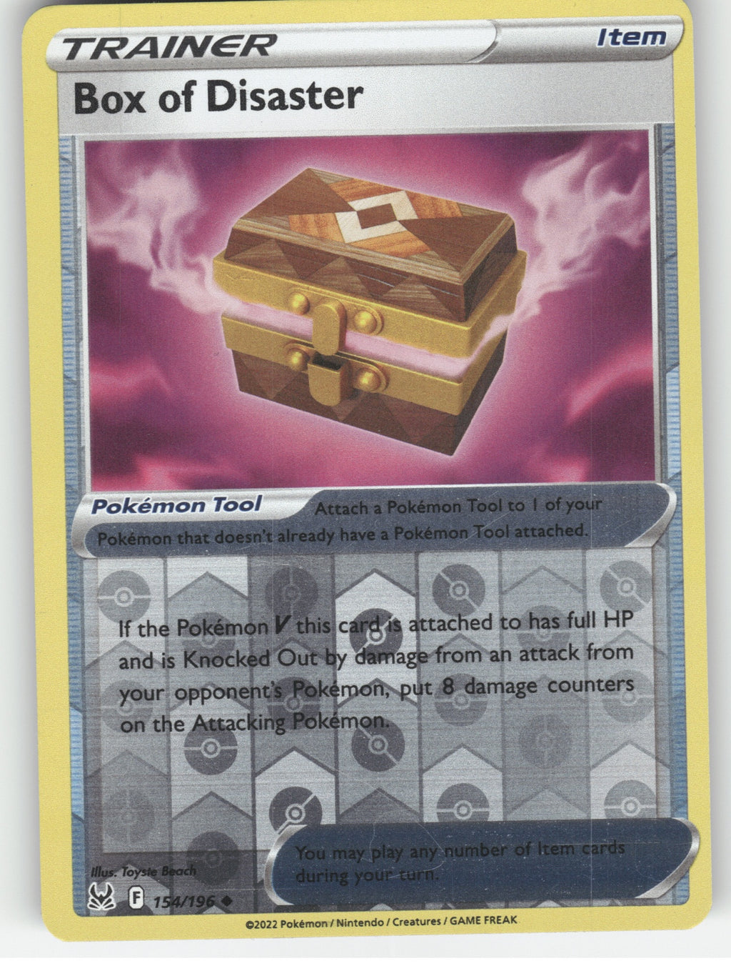 Box of Disaster Reverse Holo Uncommon SWSH11: Lost Origin 154/196 NM