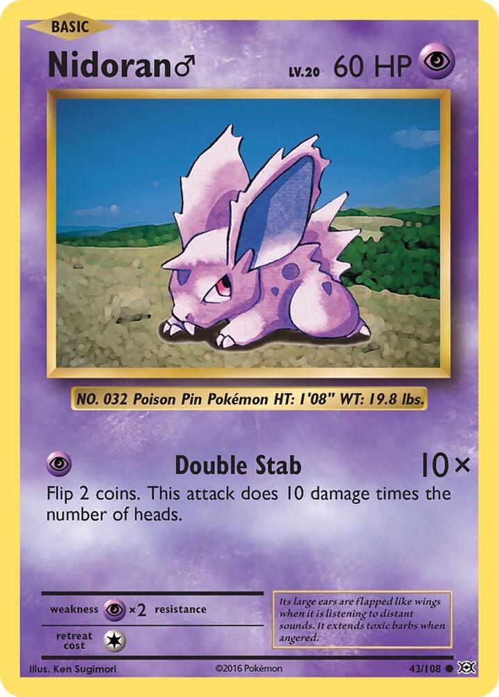 Nidoran M Common XY - Evolutions 43/108 NM