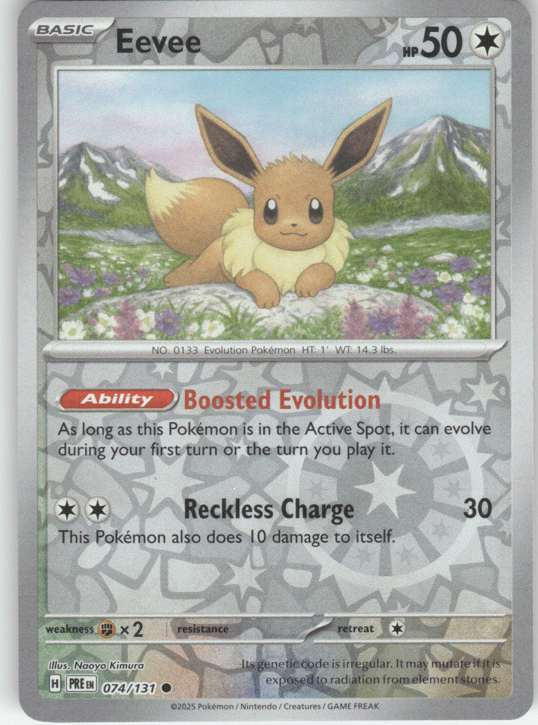 Eevee Reverse Holo Common SV: Prismatic Evolutions 074/131 NM