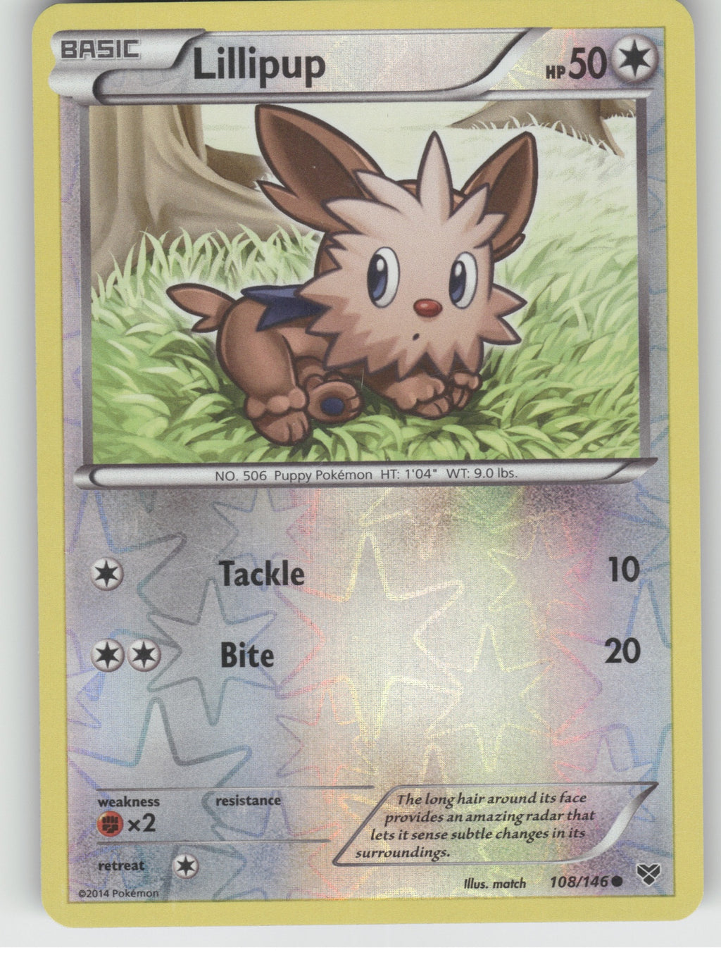 Lillipup Reverse Holo Common XY Base Set 108/146 NM
