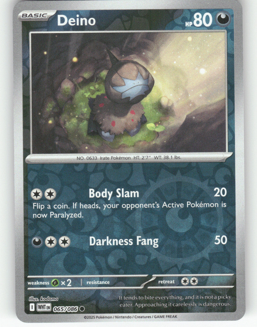 Deino Reverse Holo Common SV: White Flare 065/086 NM