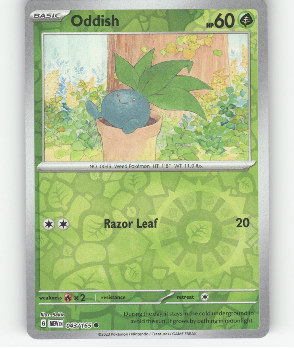 Oddish Reverse Holo Common SV: Scarlet & Violet 151 043/165 NM