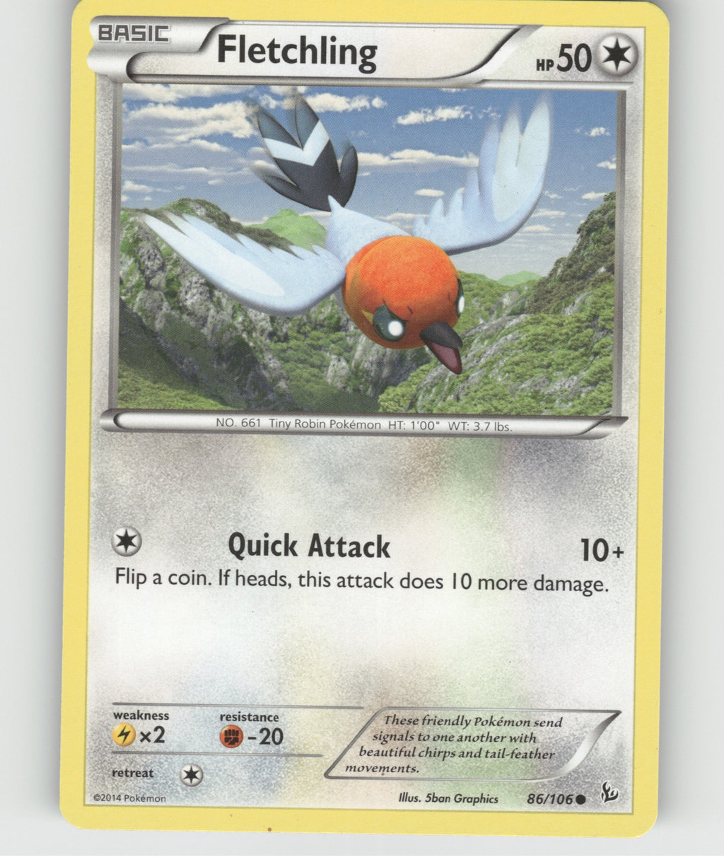 Fletchling Common XY - Flashfire 86/106 NM