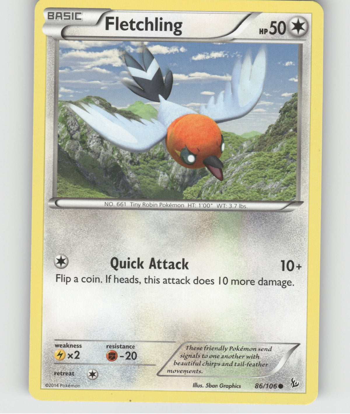 Fletchling Common XY - Flashfire 86/106 NM