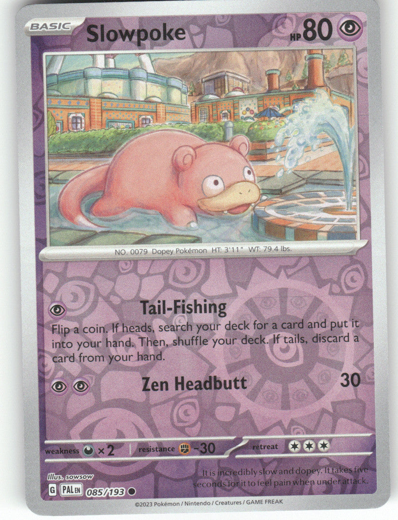 Slowpoke Reverse Holo Common SV02: Paldea Evolved 085/193 NM