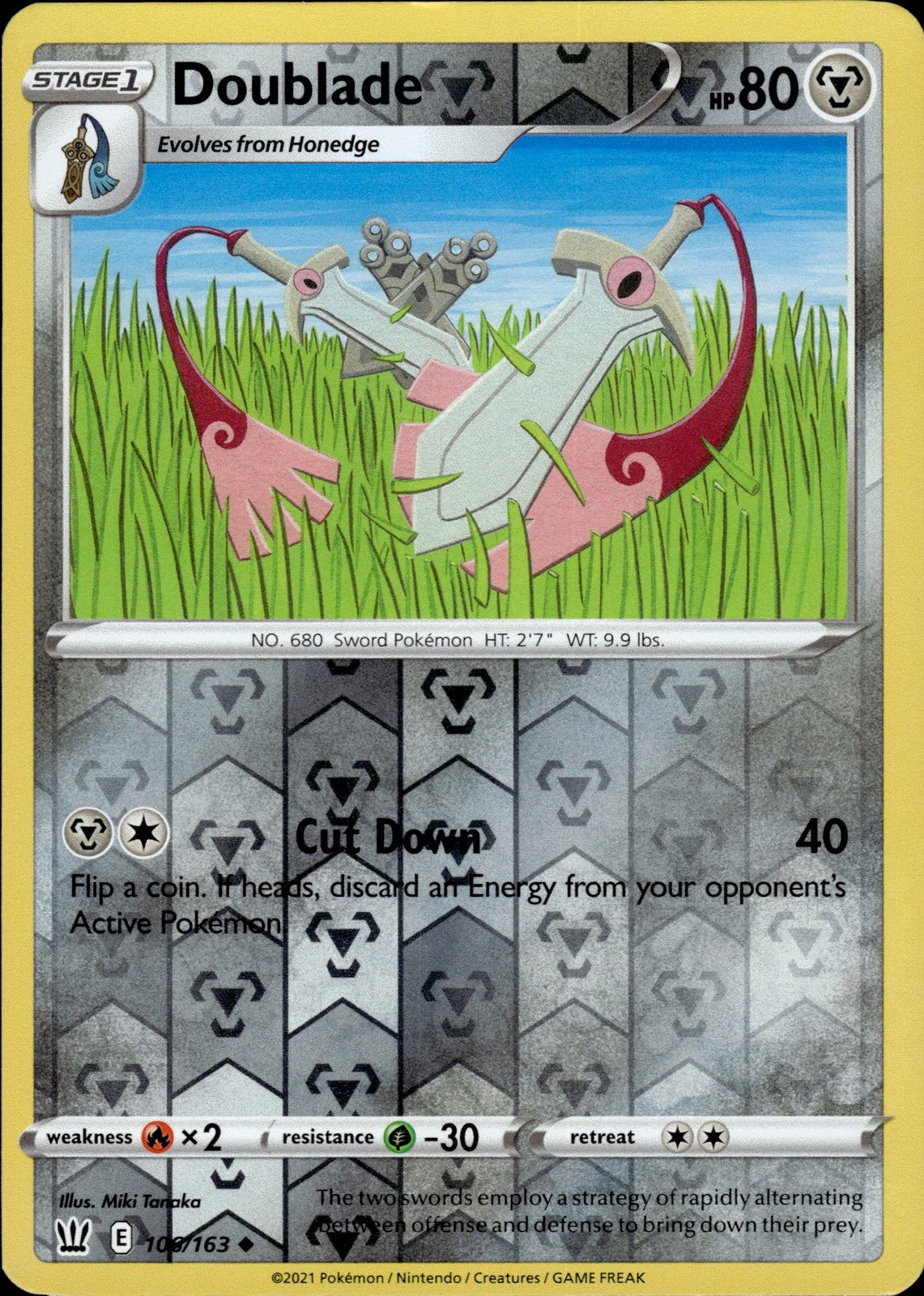 Doublade Reverse Holo Uncommon SWSH05: Battle Styles 106/163 NM