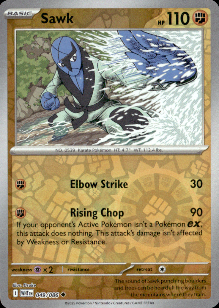 Sawk Reverse Holo Uncommon SV: White Flare 049/086 NM