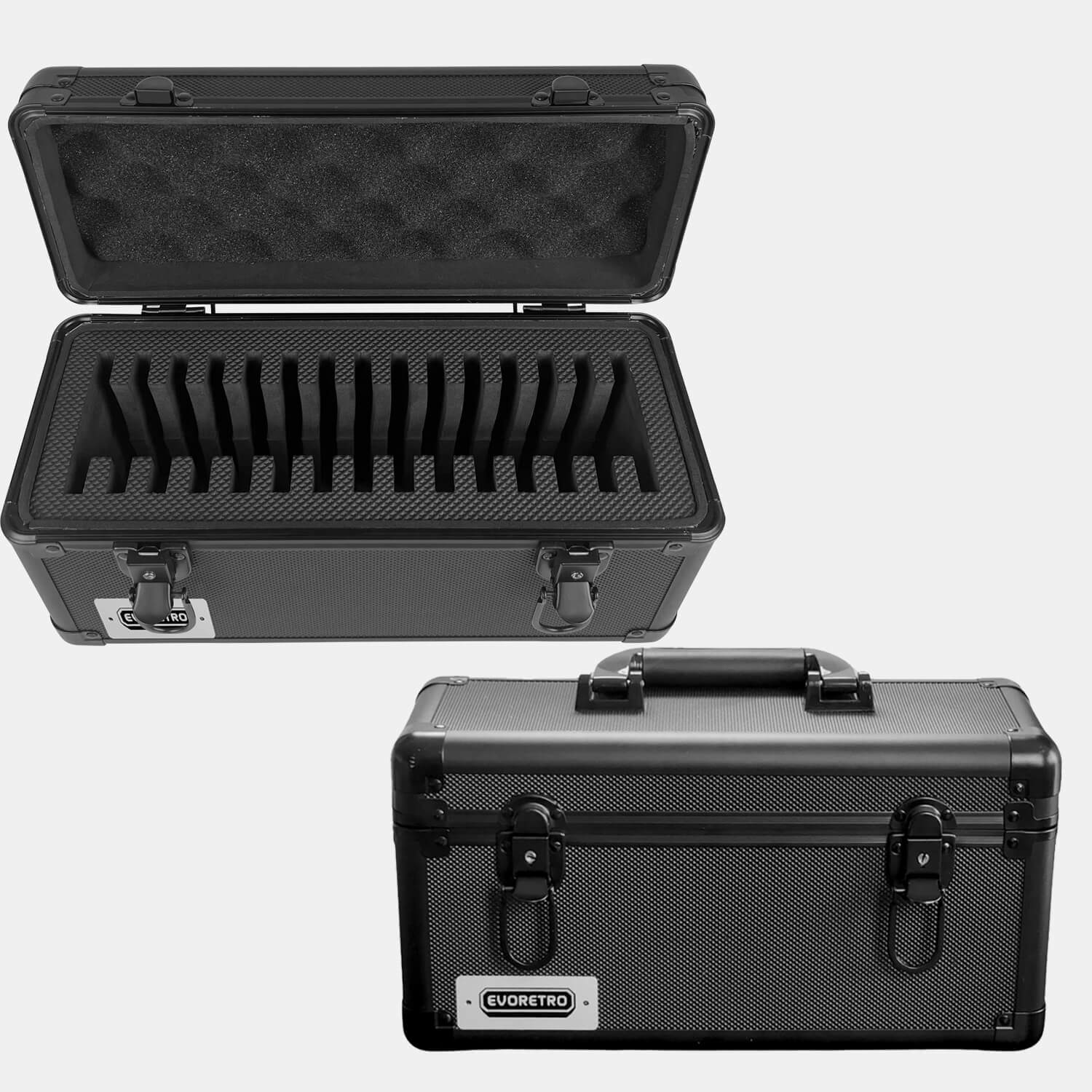 EVORETRO Graded Card Storage Case 15-Slot | Black