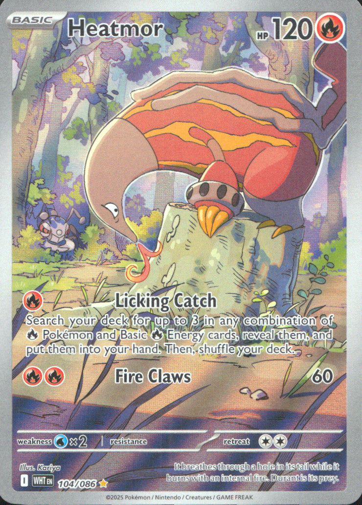 Heatmor Holo Illustration Rare SV: White Flare 104/086 NM