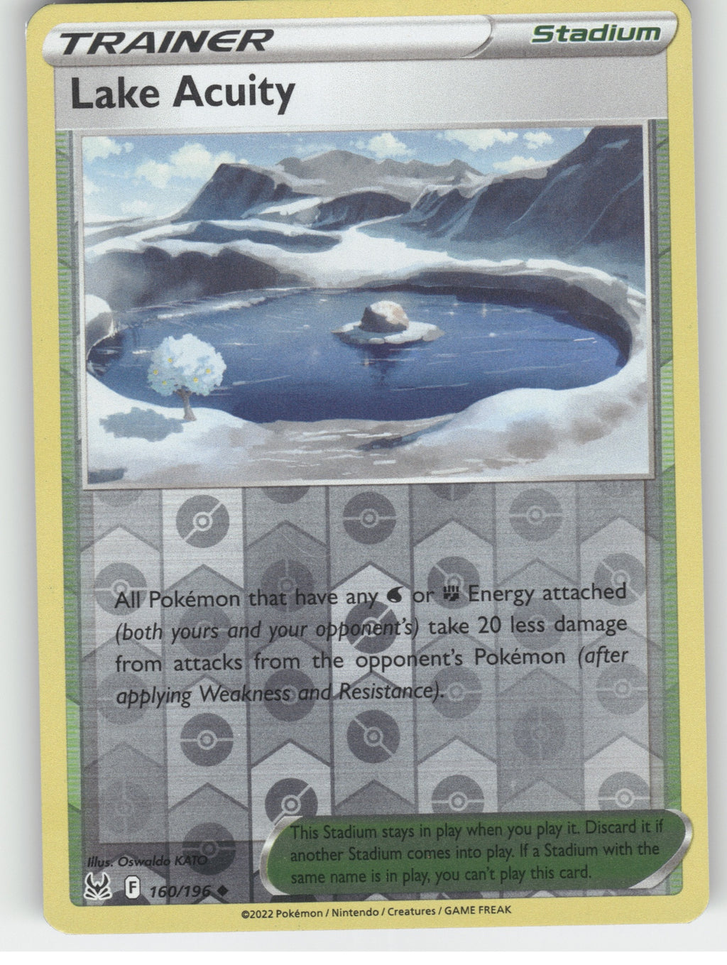 Lake Acuity Reverse Holo Uncommon SWSH11: Lost Origin 160/196 NM