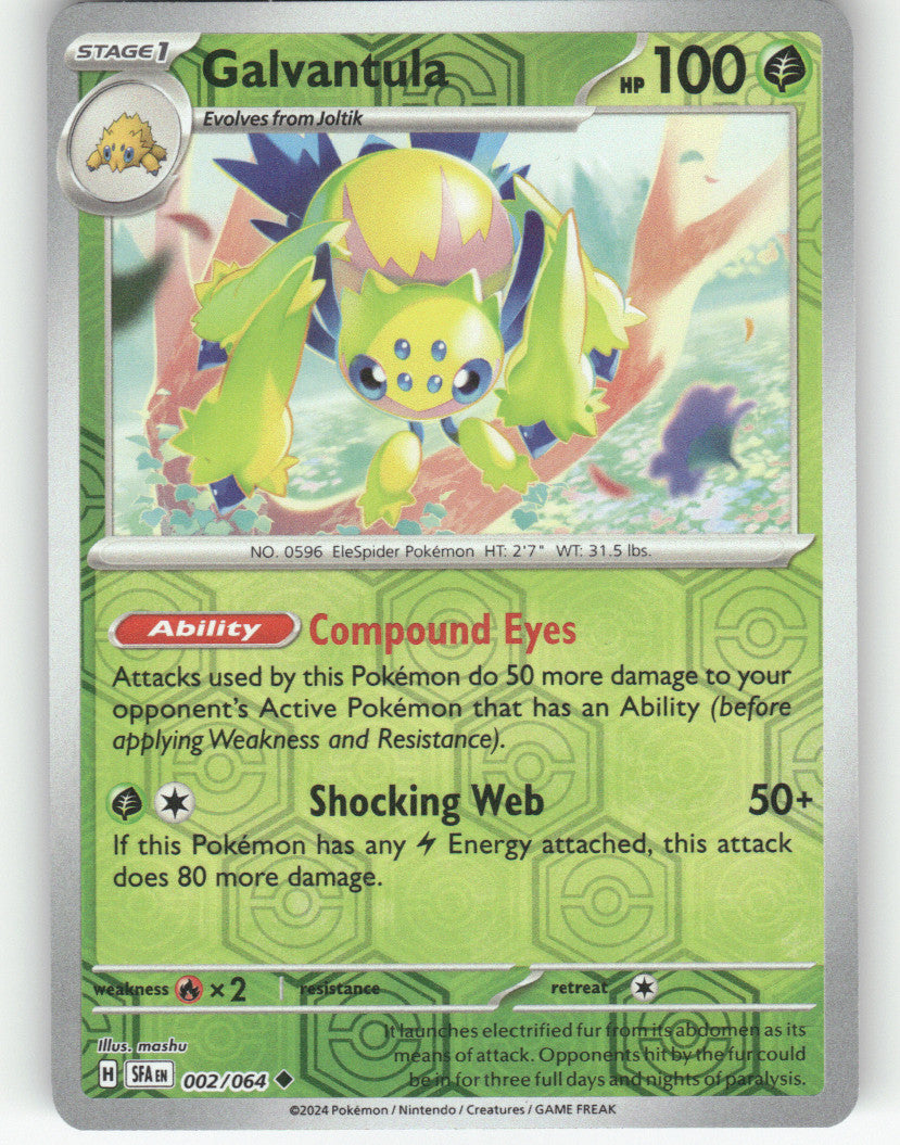 Galvantula Reverse Holo Uncommon SV: Shrouded Fable 002/064 NM