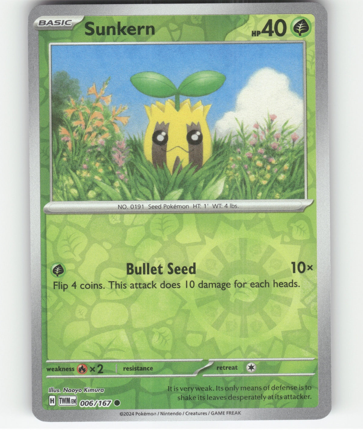 Sunkern Common SV06: Twilight Masquerade 006/167 NM