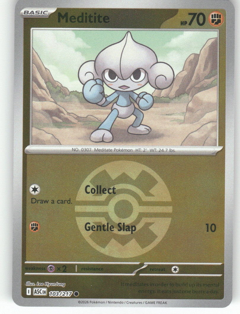 Meditite (Quick Ball) Reverse Holo Common ME: Ascended Heroes 103/217 NM