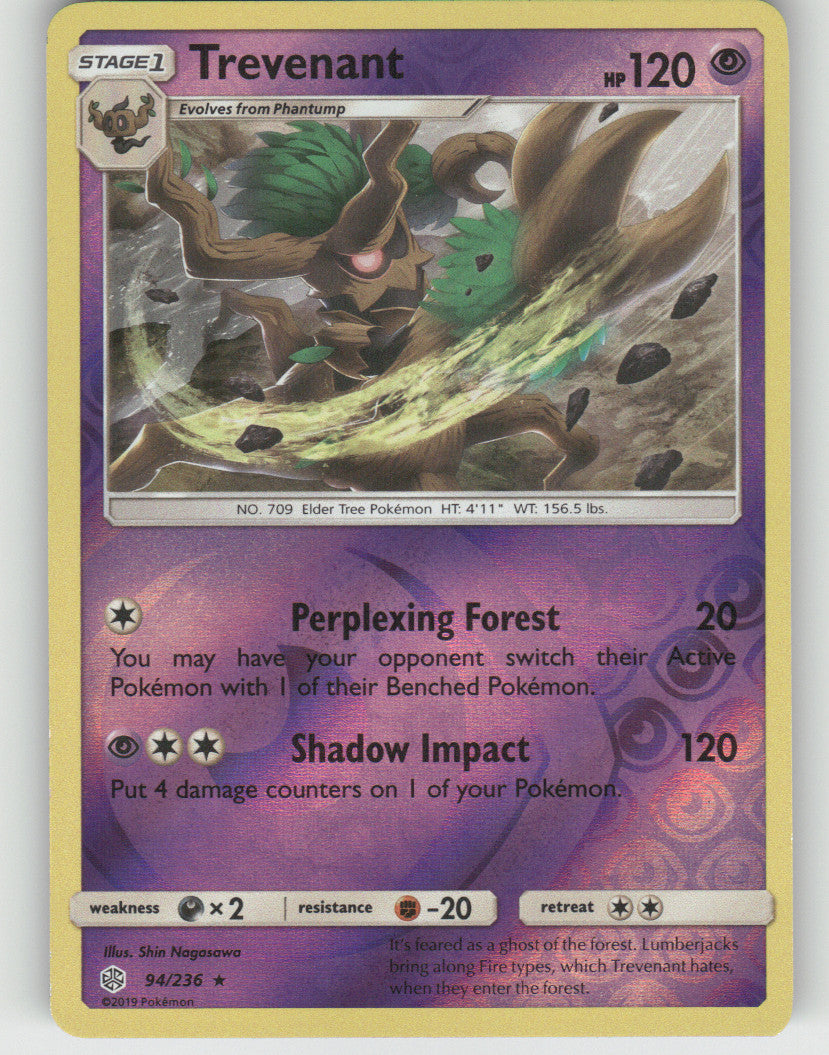 Trevenant Reverse Holo Rare SM - Cosmic Eclipse 94/236 NM